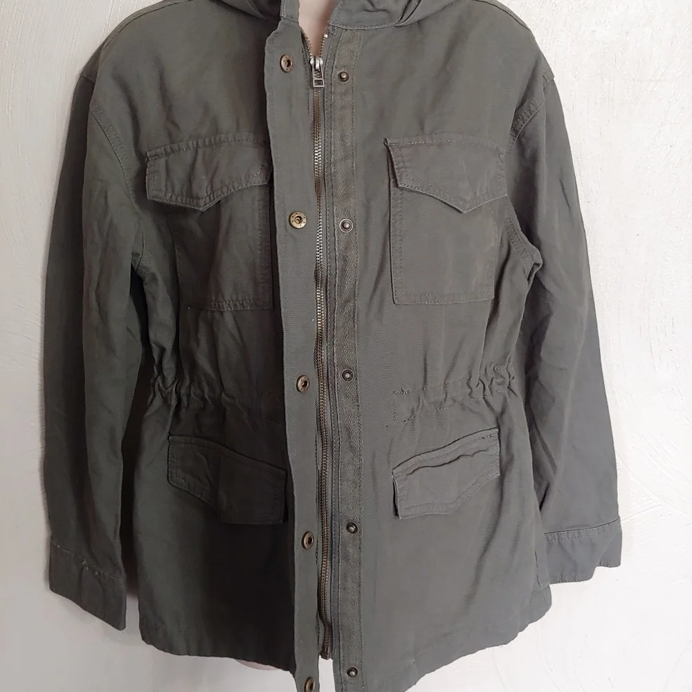 Universal Thread Olive Green Anorak Utility Jacket Size Women's XS Like NEW